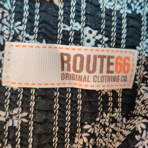 Route 66 Black & White Spaghetti Tank Top - Picture 6 of 7